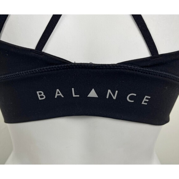 Balance Athletica The Aura Women Size S Black Crisscross Strappy Sports Bra - Picture 5 of 5